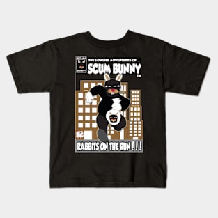 Marko Skitzo X Scum Bunny: Rabbits On The Run!!!! Kids T-Shirt